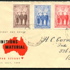 AUSTRALIA - 1940 'AIF' Set to 6d Brown First Day Cover [A9123]