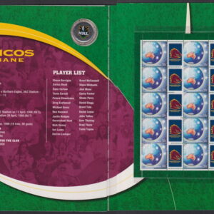 AUSTRALIA - 2007 'NRL BRISBANE BRONCOS' Presentation Folder w Medalion MINT [F0978]