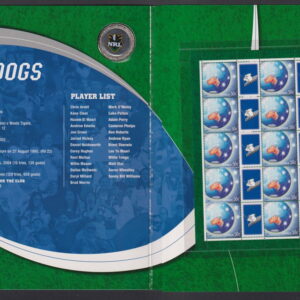 AUSTRALIA - 2007 'NRL CANTERBURY BULLDOGS' Presentation Folder w Medalion MINT [F0981]