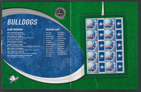 AUSTRALIA - 2007 'NRL CANTERBURY BULLDOGS' Presentation Folder w Medalion MINT [F0981]