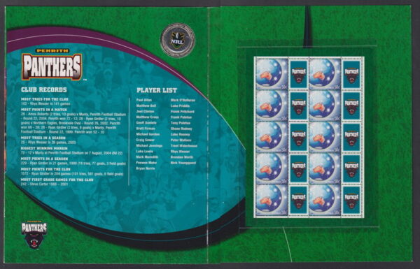 AUSTRALIA - 2007 'NRL PENRITH PANTHERS' Presentation Folder w Medalion MINT [F0983]