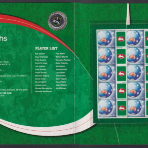 AUSTRALIA - 2007 'NRL SOUTH SYDNEY RABBITOHS' Presentation Folder w Medalion MINT [F0985]