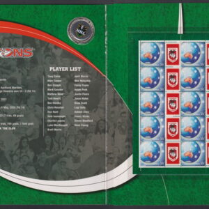 AUSTRALIA - 2007 'NRL ST GEORGE DRAGONS' Presentation Folder w Medalion MINT [F0987]