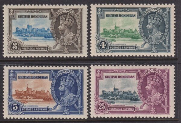 Br. Honduras - 1935 Silver Jubilee Set SG 143/6 MH Cv £ 12 [F1641]