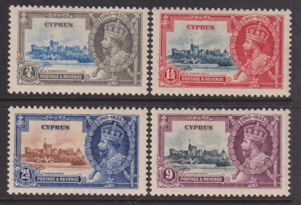 Cyprus - 1935 Silver Jubilee Set SG 144/7 MH Cv £ 32 [F1645]