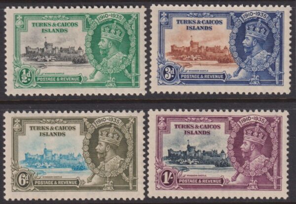 Turks & Caicos - 1935 Silver Jubilee Set SG 187/89 MH Cv £ 7 [F1686]